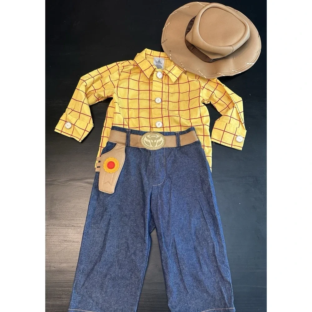 *Disney Park Toddler Toy Story‎ 3 Piece Woody Costume Size 18-24 Months